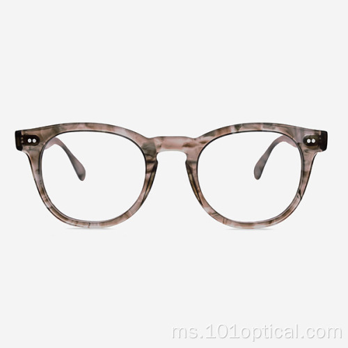 Bingkai Optik Wanita dan Lelaki Bulat Asetat D-Frame